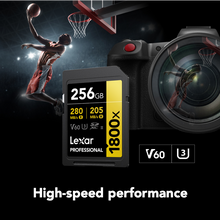 Load image into Gallery viewer, Lexar Gold Series Professional 1800x 256GB UHS-II U3 SDXC Memory Card