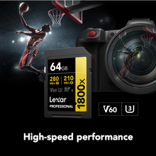Load image into Gallery viewer, Lexar Gold Series Professional 1800x 64GB UHS-II U3 SDXC Memory Card
