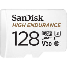 Load image into Gallery viewer, SanDisk High Endurance Video microSDXC Card with Adapter for Dash Cam and Home Monitoring Surveillance Systems - C10, U3, V30, 4K UHD, Micro SD Card