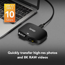 Load image into Gallery viewer, Lexar Professional CFexpress Type B/SD USB 3.2 Gen 2 Reader, Transfer Speeds Up to 10Gbps, Designed for CFexpress Type B and SD Cards (LRW520U-RNBNG)