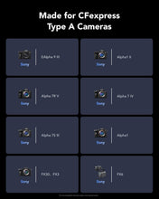 Load image into Gallery viewer, Lexar Professional Silver Series CFexpress 4.0 Type A Card 256GB, CFe Card up to 1750MB/s Read, VPG200, 8K Video CF Card, Memory Card Compatible with Sony Alpha Sony FX Cameras