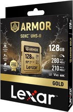 Load image into Gallery viewer, Lexar Professional Armor Gold 128GB UHS-II V60 SDXC Memory Card-LSDAMGL128G-RNNNG