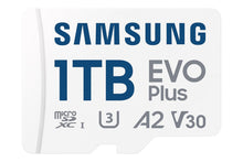 Load image into Gallery viewer, SAMSUNG EVO Plus w/SD Adaptor 1TB Micro SDXC, Up-to 160MB/s, Expanded Storage for Gaming Devices, Android Tablets and Smart Phones, Memory Card, MB-MC1T0SA/IN