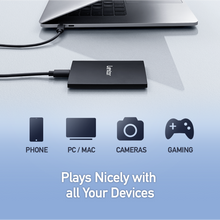 Load image into Gallery viewer, Lexar SL500 External SSD 1TB, USB3.2 Gen2x2 Portable SSD, PSSD up to 2000MB/s Read, 1800MB/s Write, External Solid State Drive Compatible with iPhone15 Series/Mac/PS5/XBOX/Laptop/PC(LSL500X001T-RNBNG)