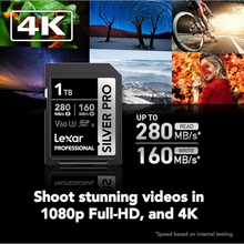 Load image into Gallery viewer, Lexar® Professional 1TB SILVER PRO SDXC™ UHS-II Card