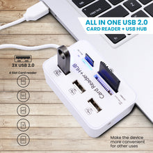 Load image into Gallery viewer, EVM ALL IN ONE USB 2.0 CARD READER + USB HUB