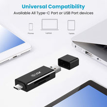Load image into Gallery viewer, EVM 2 IN 1 CARD READER USB 2.0 + TYPE-C