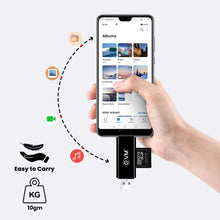 Load image into Gallery viewer, EVM 2 IN 1 CARD READER USB 2.0 + TYPE-C