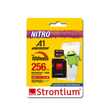 Load image into Gallery viewer, Strontium Nitro A1 Micro SDHC Memory Card 100MB/s A1 UHS-I U1 Class 10 with High Speed Adapter for Smartphones Tablets Drones Action Cams
