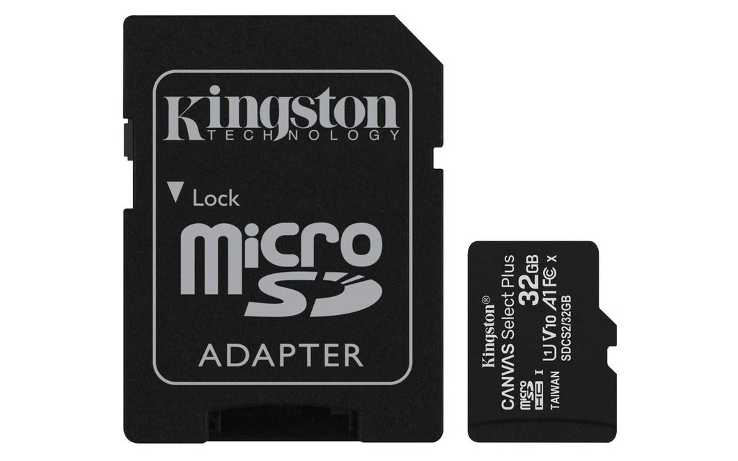 Kingston Canvas Select Plus  microSD Card Class 10 UHS-I speeds up to 100MB/s with Adapter