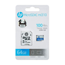 Load image into Gallery viewer, HP Class 10 MicroSD Memory Card (HP-MSDCWAU1-64GB)