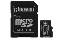 Load image into Gallery viewer, Kingston Canvas Select Plus microSD Card Class 10 UHS-I speeds up to 100MB/s with Adapter