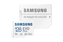 Load image into Gallery viewer, Samsung EVO Plus 128GB microSDXC UHS-I U3 160MB/s Full HD & 4K UHD Memory Card with Adapter (MB-MC128SA/IN) With GST Bill