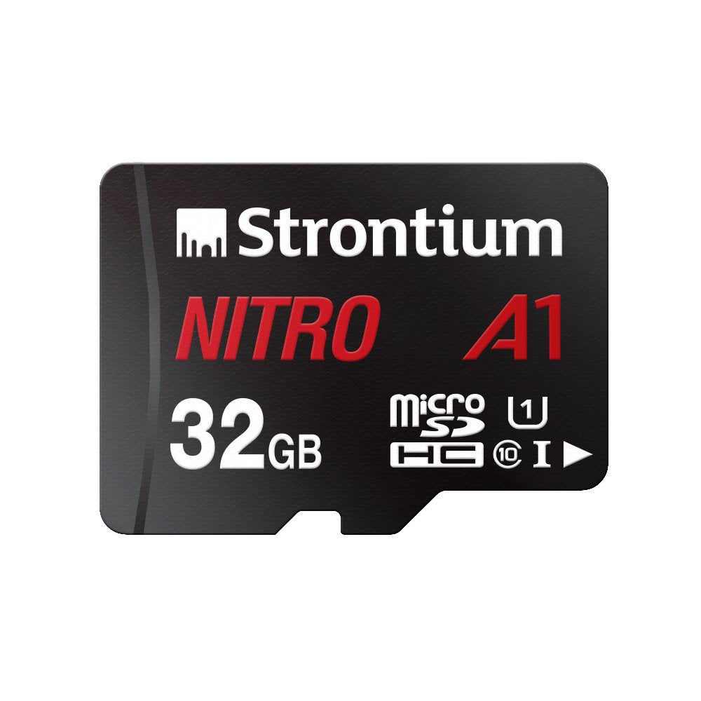 Strontium Nitro A1 Micro SDHC Memory Card 100MB/s A1 UHS-I U1 Class 10 with High Speed Adapter for Smartphones Tablets Drones Action Cams