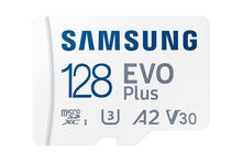 Load image into Gallery viewer, Samsung EVO Plus 128GB microSDXC UHS-I U3 130MB/s Full HD &amp; 4K UHD Memory Card with Adapter (MB-MC128KA)
