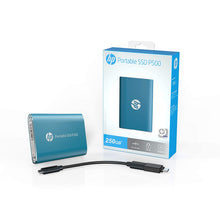 Load image into Gallery viewer, HP Portable P500 External SSD 250GB (Blue)

