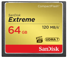 Load image into Gallery viewer, SanDisk Extreme CompactFlash Memory Card UDMA 7 Speed Up To 120MB/s