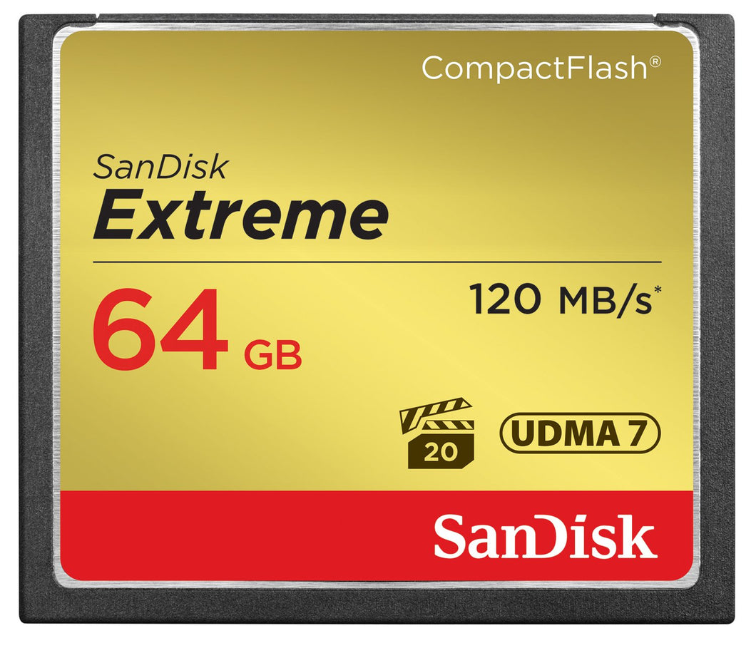SanDisk Extreme  CompactFlash Memory Card UDMA 7 Speed Up To 120MB/s