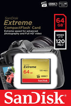 Load image into Gallery viewer, SanDisk Extreme CompactFlash Memory Card UDMA 7 Speed Up To 120MB/s