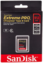 Load image into Gallery viewer, SanDisk Extreme Pro Cfexpress Type B Card,1500 MB/s R &amp; 800 MB/s W, Black
