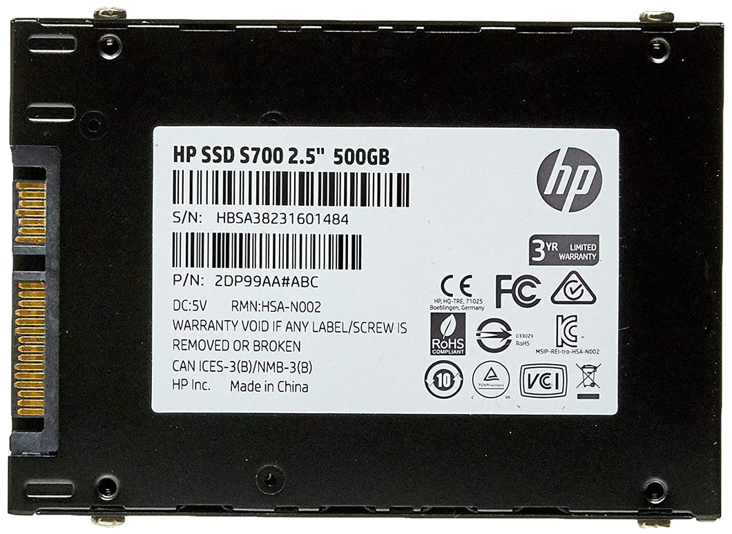 HP SSD S700 2.5 Inch  SATA III 3D NAND Internal Solid State Drive, Black