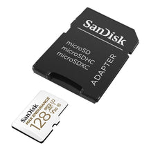 Load image into Gallery viewer, SanDisk 128GB MAX Endurance microSDHC™ Card with Adapter for 4K Video on Dashcams and Video Surveillance Cameras
