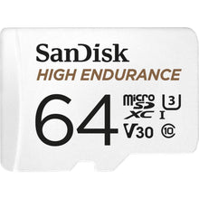Load image into Gallery viewer, SanDisk High Endurance Video microSDXC Card with Adapter for Dash Cam and Home Monitoring Surveillance Systems - C10, U3, V30, 4K UHD, Micro SD Card
