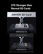 Load image into Gallery viewer, Lexar Armor Silver PRO SD Card 128GB UHS-II SD Memory Card Stainless Steel C10 U3 V60 6K UHD Video Up to 280MB/s Read 120MB/s Write SDXC Card for DSLR/Camera/Photographer/Videographer
