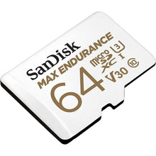 Load image into Gallery viewer, SanDisk 64GB MAX Endurance microSDHC™ Card with Adapter for 4K Video on Dashcams and Video Surveillance Cameras
