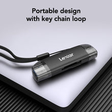 Load image into Gallery viewer, Lexar Dual-Slot USB-A/C Reader, Up to 205MB/s Transfer Speed, Supports SD and microSD Cards (LRW310X-BNBNG)
