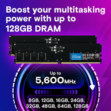 Load image into Gallery viewer, Crucial RAM 16GB DDR5 4800MHz CL40 Desktop Memory CT16G48C40U5
