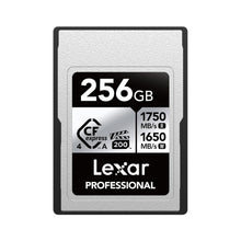 Load image into Gallery viewer, Lexar Professional Silver Series CFexpress 4.0 Type A Card 256GB, CFe Card up to 1750MB/s Read, VPG200, 8K Video CF Card, Memory Card Compatible with Sony Alpha Sony FX Cameras
