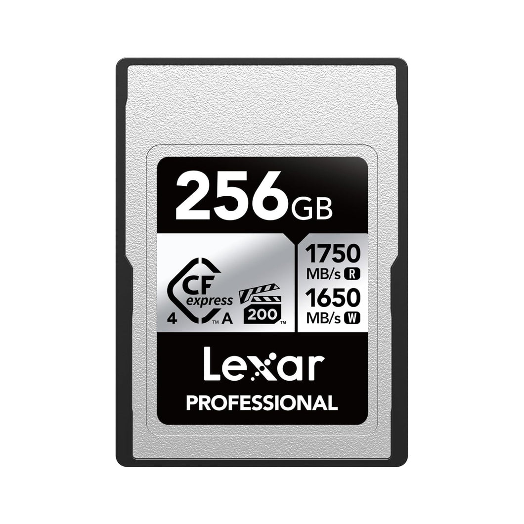 Lexar Professional Silver Series CFexpress 4.0 Type A Card 256GB, CFe Card up to 1750MB/s Read, VPG200, 8K Video CF Card, Memory Card Compatible with Sony Alpha Sony FX Cameras
