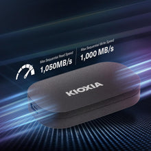 Load image into Gallery viewer, KIOXIA EXCERIA Plus G2 Portable 1TB / Up to 1,050MB/s Read 1000MB/s Write,MIL-STD Drop Tests, 256 AES Encryption, Photographers, Content Creators and Gaming,Smartphone,Mac Compatible External SSD
