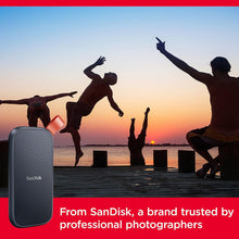 Load image into Gallery viewer, Sandisk 1TB Portable SSD, 800MB/s R, USB 3.2 Gen 2, Rugged SSD with Upto 2 Meter Drop Protection, Type-C to Type-A Cable, PC &amp; Mac Compatible, External SSD (SDSSDE30-1T00-G26)
