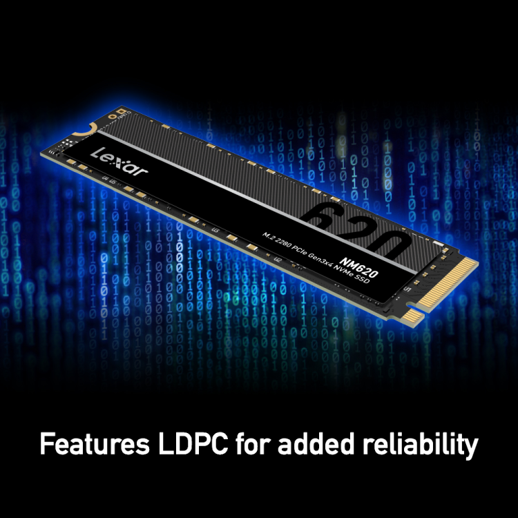 Lexar 256GB NM620 Gen3 M.2 NVME Internal SSD, Read-3500, Solid