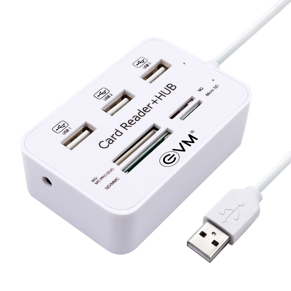 EVM ALL IN ONE USB 2.0 CARD READER + USB HUB