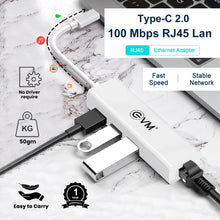 Load image into Gallery viewer, EVM TYPE-C TO USB 2.0 &amp; 100M NETWORK CARD
