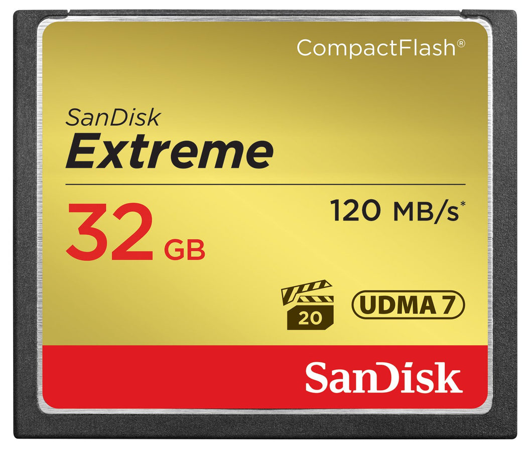 SanDisk Extreme  CompactFlash Memory Card UDMA 7 Speed Up To 120MB/s
