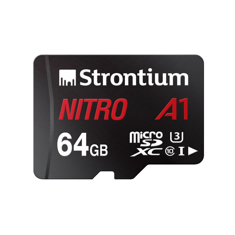 Strontium Nitro A1 Micro SDHC Memory Card 100MB/s A1 UHS-I U1 Class 10 with High Speed Adapter for Smartphones Tablets Drones Action Cams