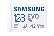 Load image into Gallery viewer, Samsung EVO Plus 128GB microSDXC UHS-I U3 160MB/s Full HD &amp; 4K UHD Memory Card with Adapter (MB-MC128SA/IN) With GST Bill
