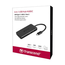 Load image into Gallery viewer, Transcend HUB5C 6-in-1 USB 3.1 Gen 2 Type-C Hub, Black (TS-HUB5C)
